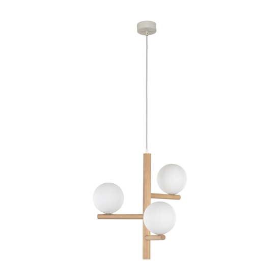 Lampadario di legno stile scandinavo